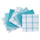 Flat Waffle Dish Cloths, Set Of 8, BREEZE, hi-res image number null