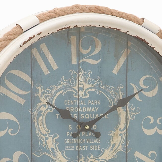 Blue Coastal Metal Wall Clock, , alternate image number 4