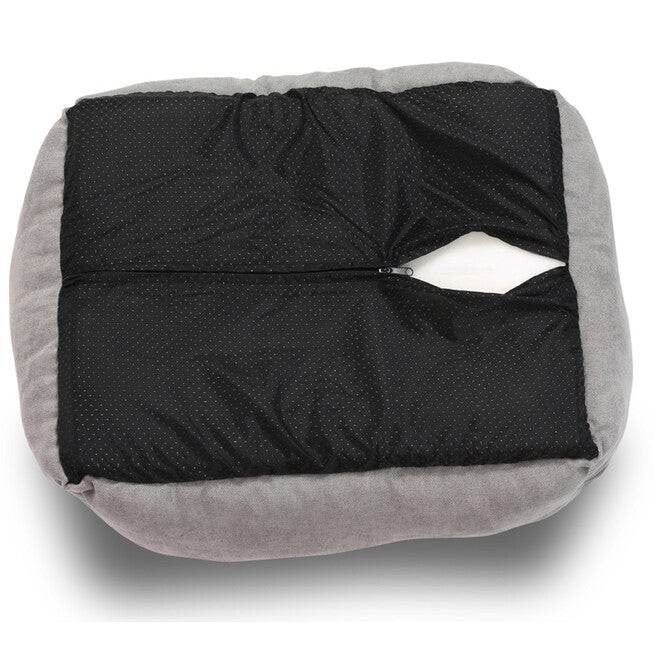 Orthopedic rectangle bolster Pet Bed,Dog Bed, super soft plush, Large 34x24 inches Gray, , alternate image number null