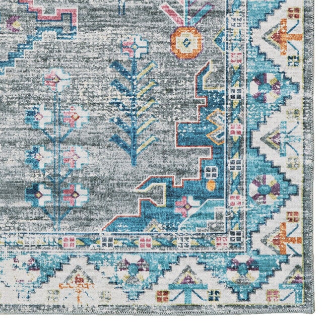 Washable Barron Grey/Green Rug, , alternate image number null