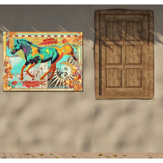 Galloping Horse Outdoor Wall Art, , on-hover image number null