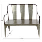 Silver Metal Farmhouse Bench, , alternate image number 6