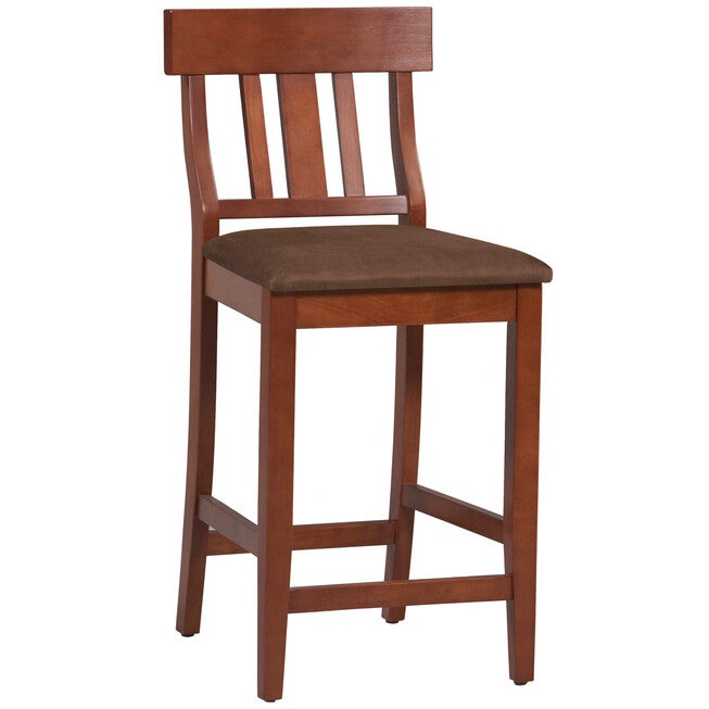 Torino Collection Slat Back Center Stool, DARK CHERRY, hi-res image number 0