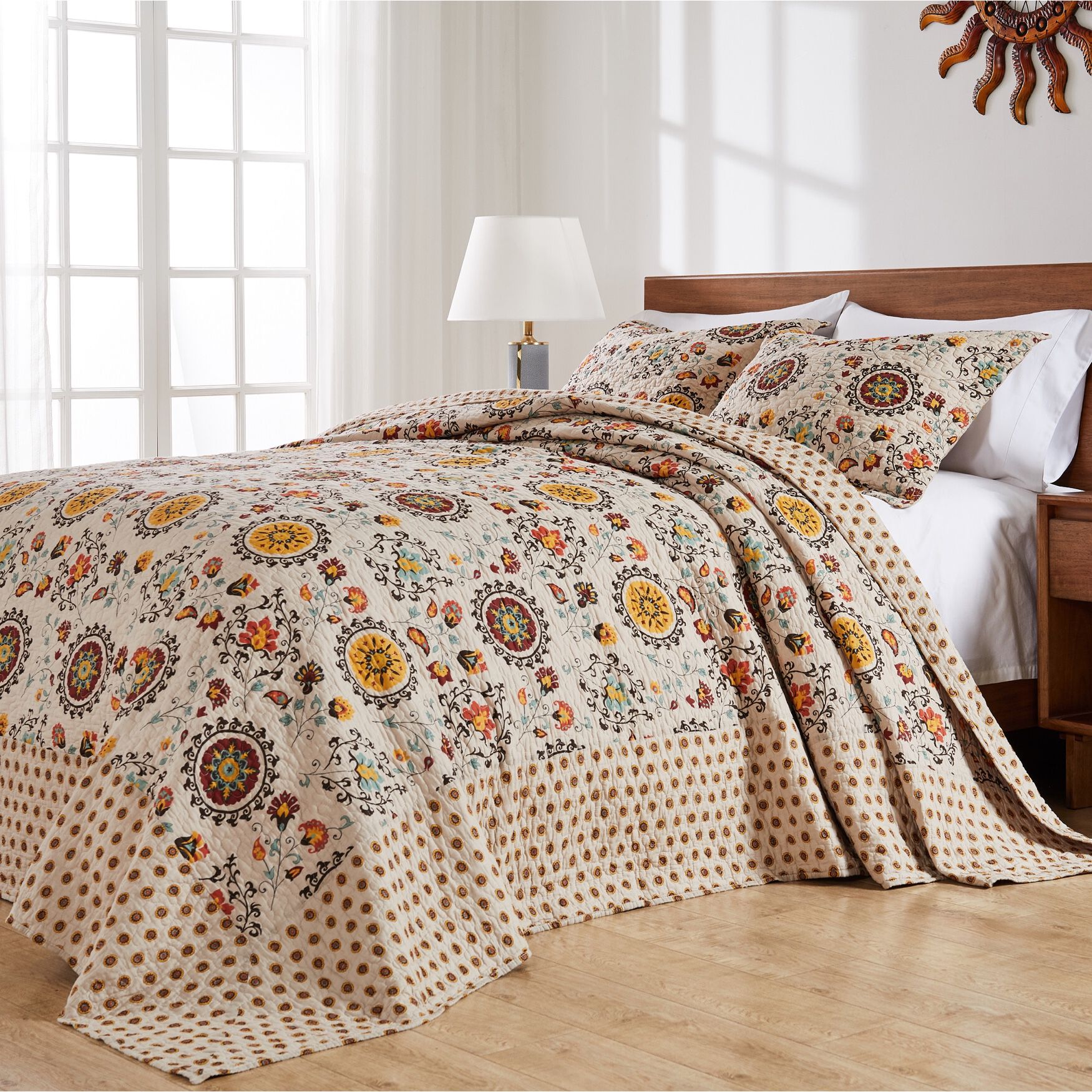 Andorra 100% Cotton Bedspread Set, , on-hover image number 1