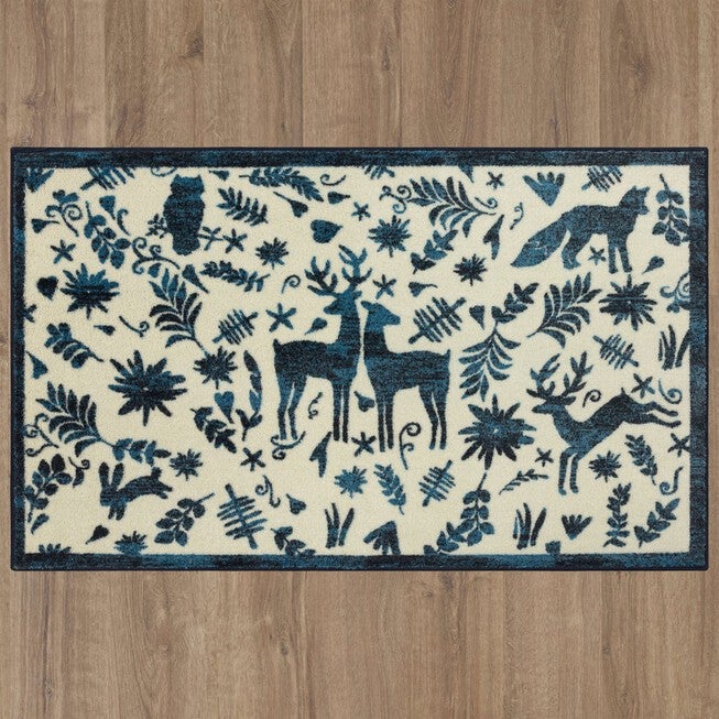 Holiday Forest Red Kitchen Rug, , alternate image number null