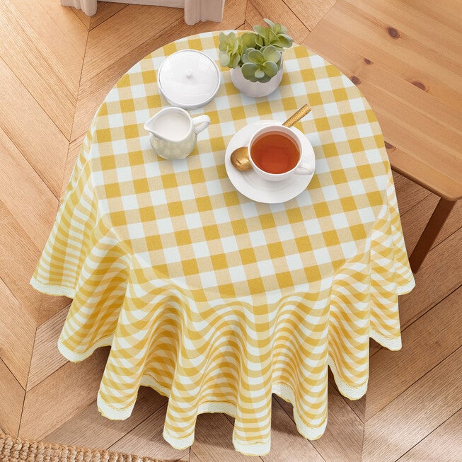 Buffalo Check Round Tablecloth - 70-in, , alternate image number 4
