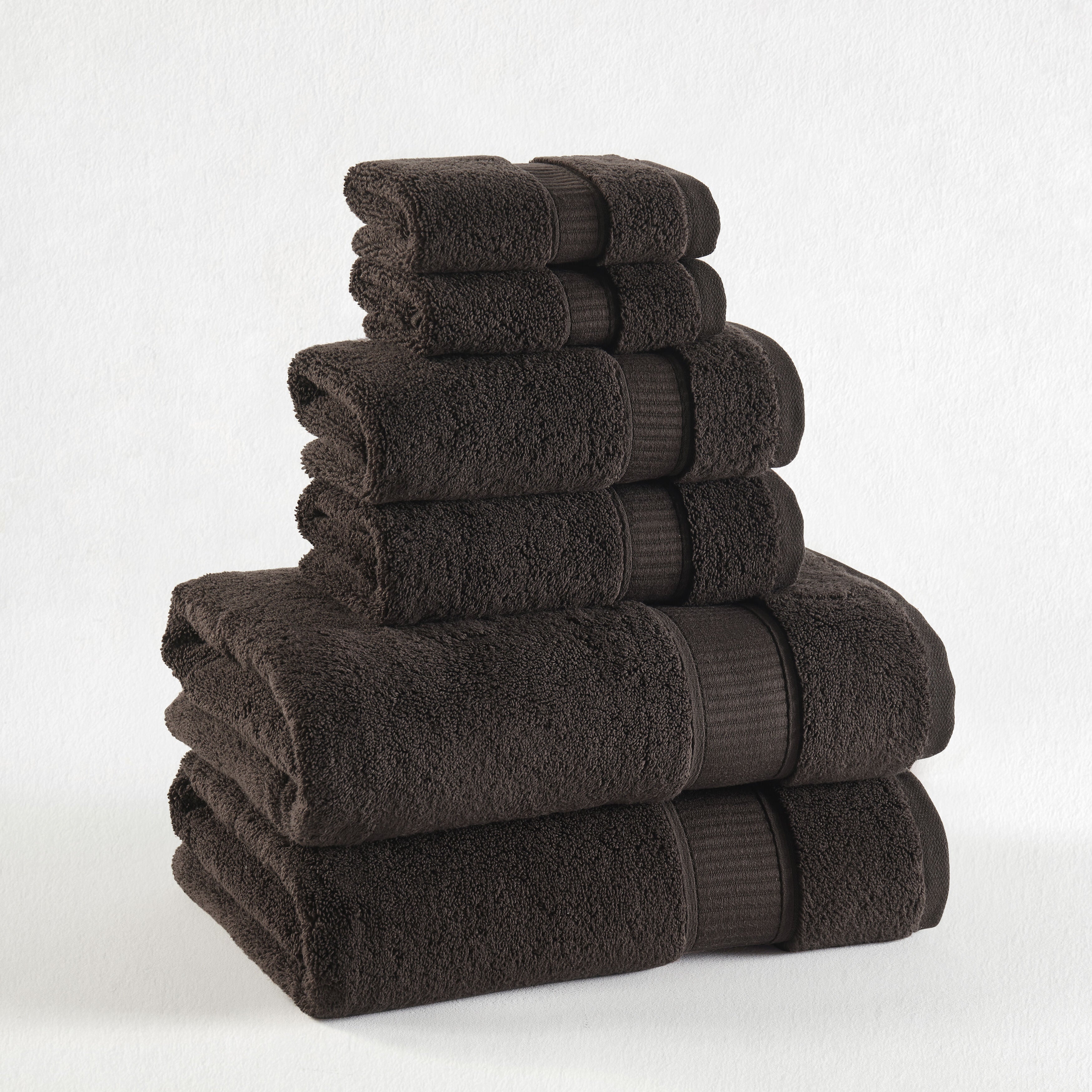 BELMORE 6PC. TOWEL SET, MOCHA, hi-res image number 0