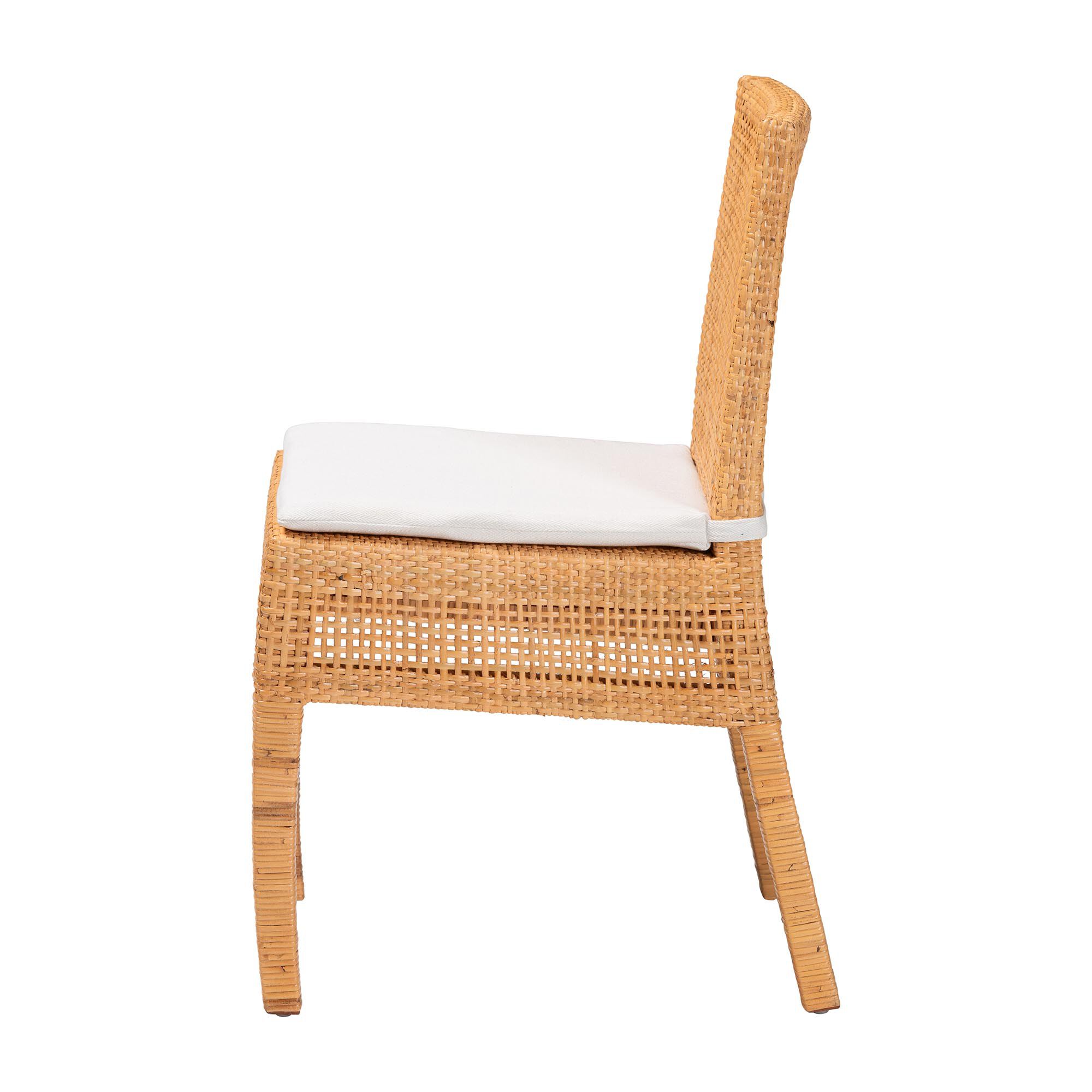 Morris Bohemian Light Honey Rattan Dining Chair, LIGHT, alternate image number 3