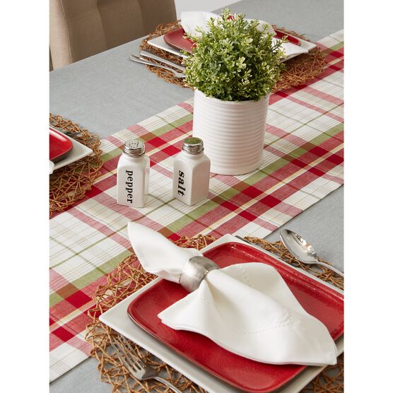Orchard Plaid Table Runner 14x108, , alternate image number null