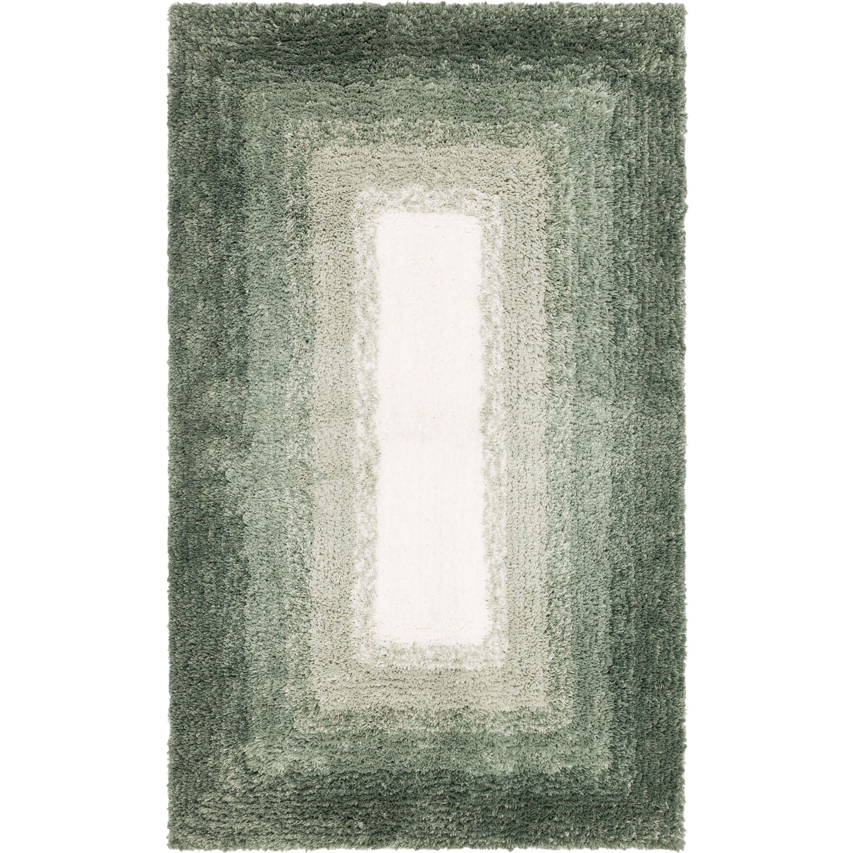 Ombre Border Bath Rug, EUCALYPTUS, hi-res image number 0