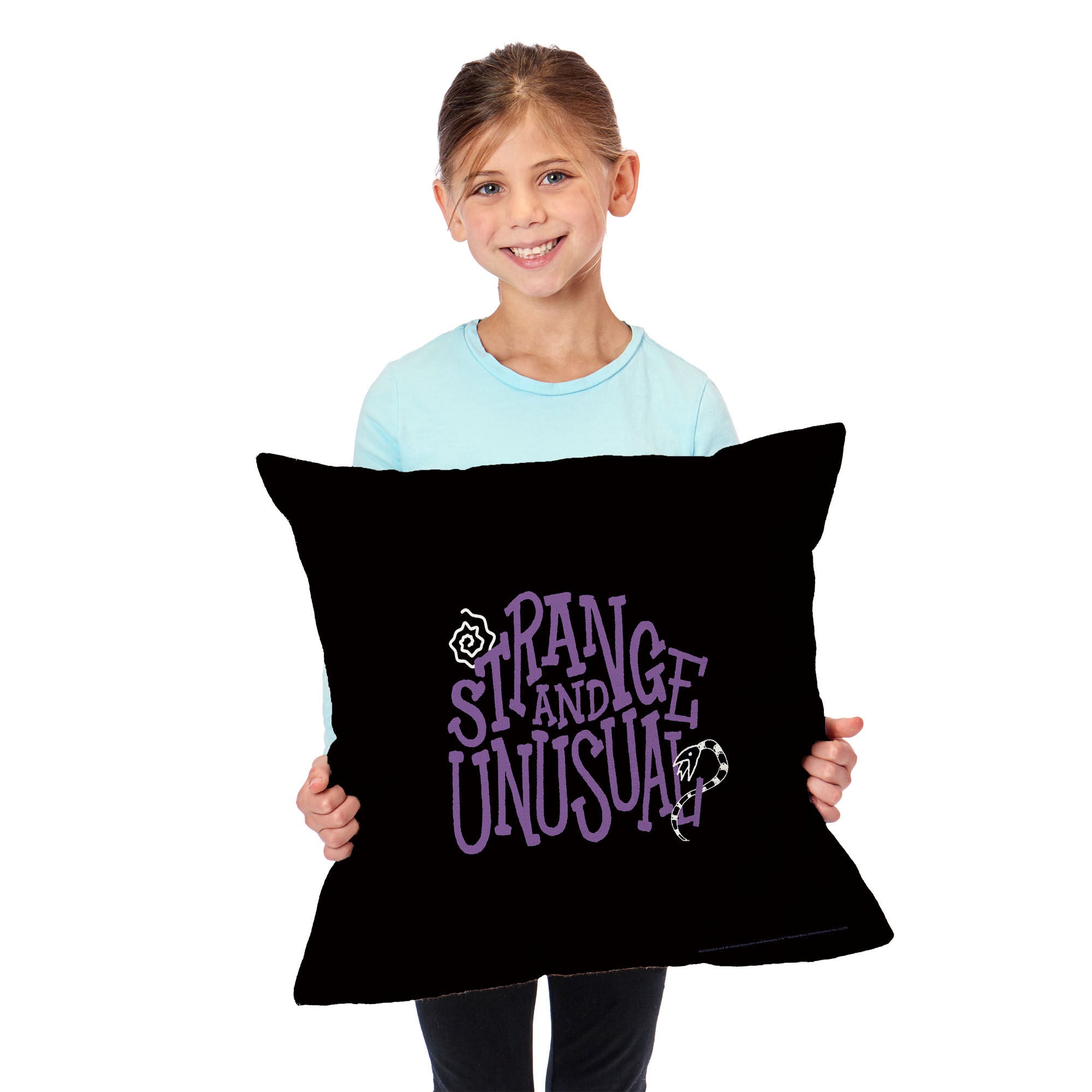 Warner Bros. Beetlejuice Strange And Unusual Throw Pillow 18X18 Inches, BLACK, alternate image number 2