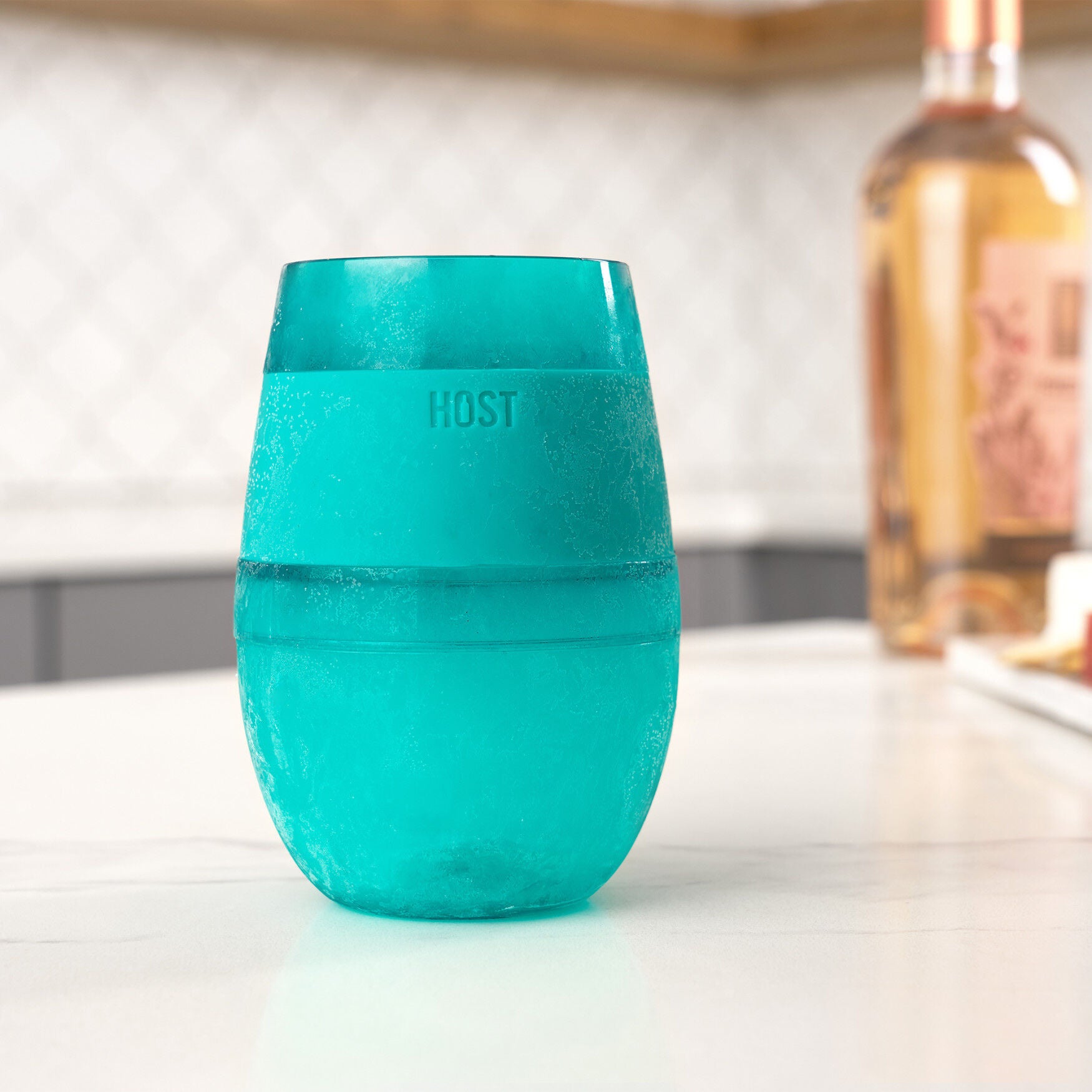 Wine Freeze Cooling Cup In Translucent Green, , on-hover image number 1