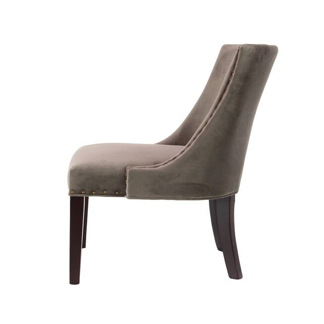 Brown Fabric And Wood Traditional Dining Chair, , alternate image number 2