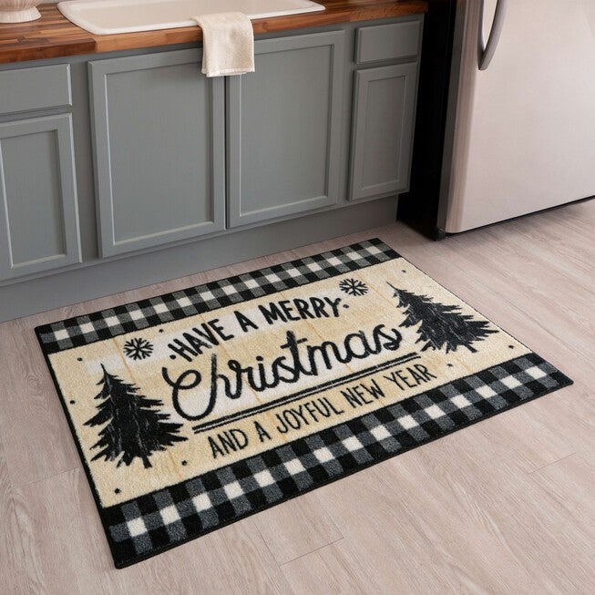Merry & Joyful Kitchen Rug, , alternate image number null