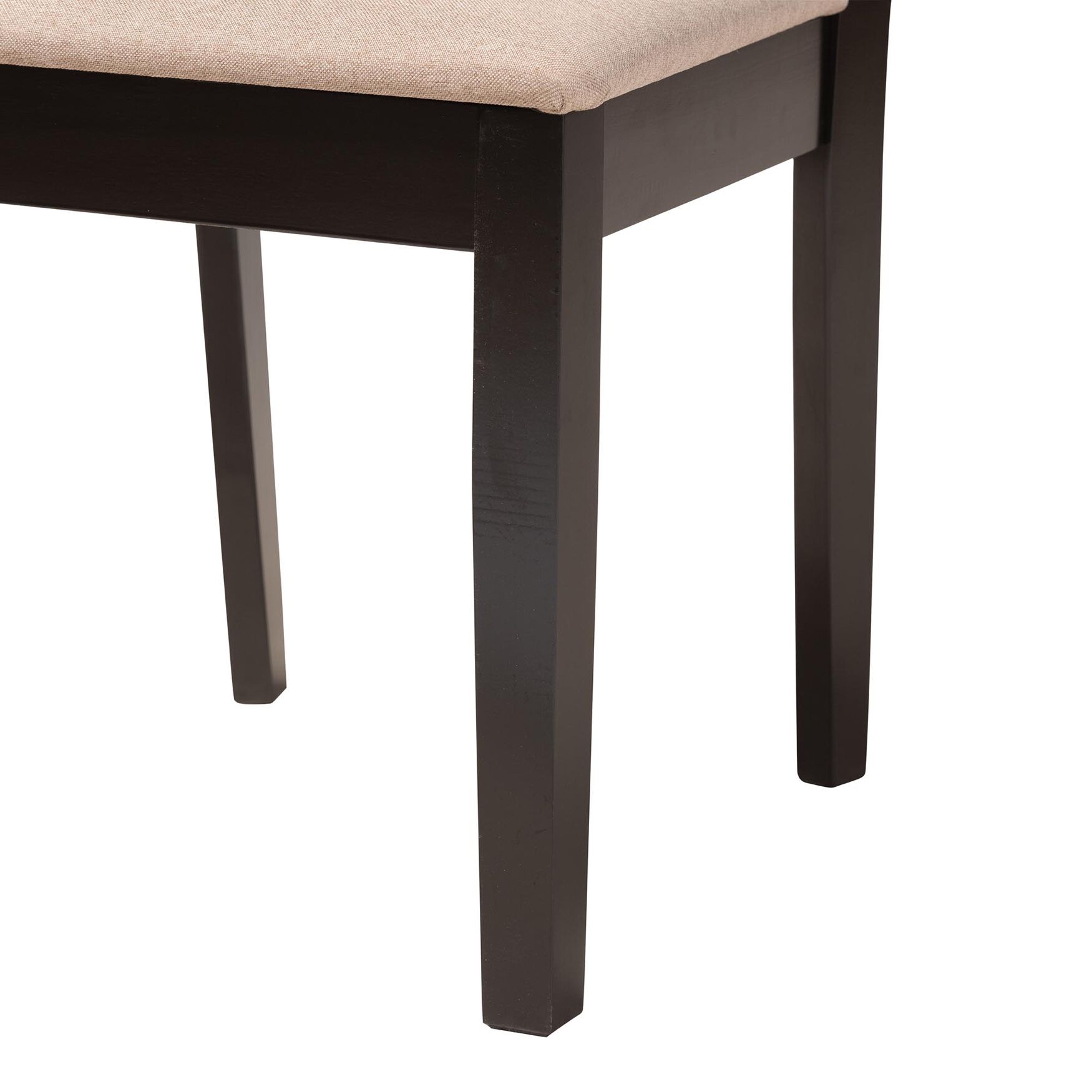 Olympia Modern Beige Fabric And Espresso Brown Finished Wood Dining Chair, , alternate image number 4