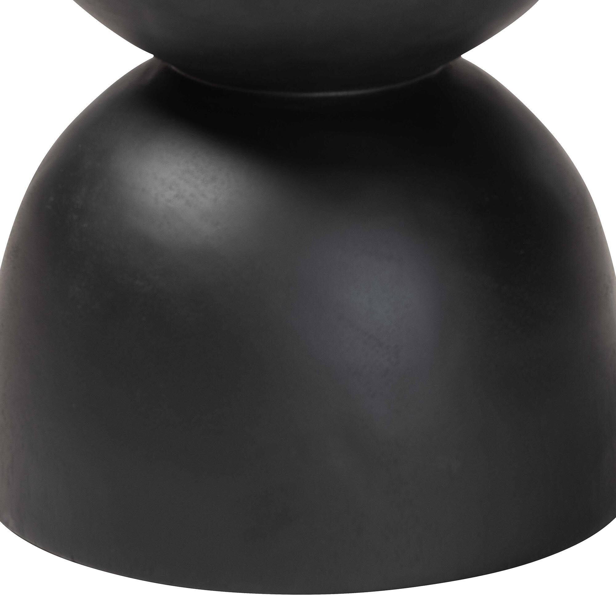 Nomiki Solid Suar Wood Side Table, BLACK, alternate image number 2