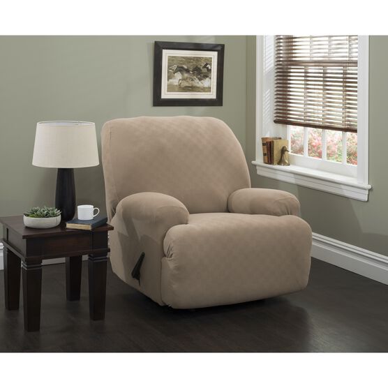 Stretch Newport Jumbo Recliner Slipcover, WHEAT, hi-res image number null