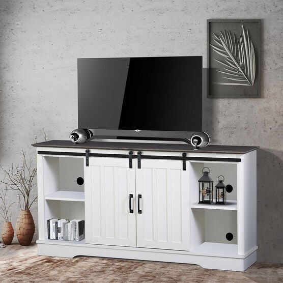 Finley 56-inch TV Stand with 2 Barn Doors, , alternate image number null