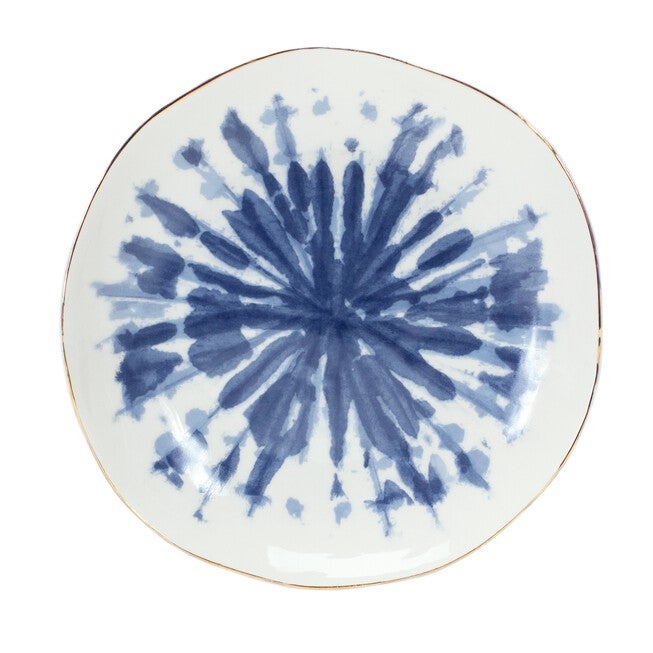 Plate (Set of 4) 7 inchesD Ceramic, BLUE/WHITE, alternate image number null