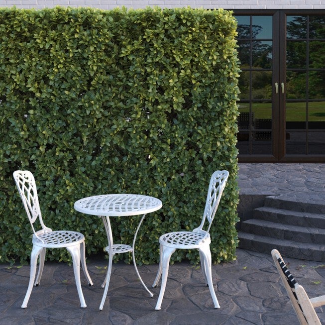 Palisade Aluminum 3-piece Bistro Set in White, , on-hover image number 1