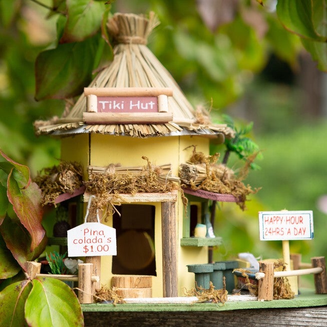 Tropical Tiki Hut Birdhouse, , alternate image number null