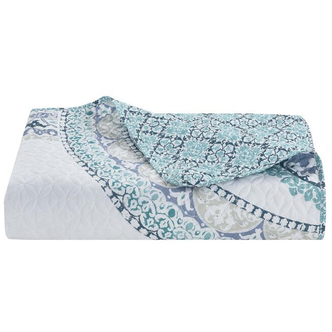 Afton 3 Piece Quilt Set, BLUE, alternate image number 6