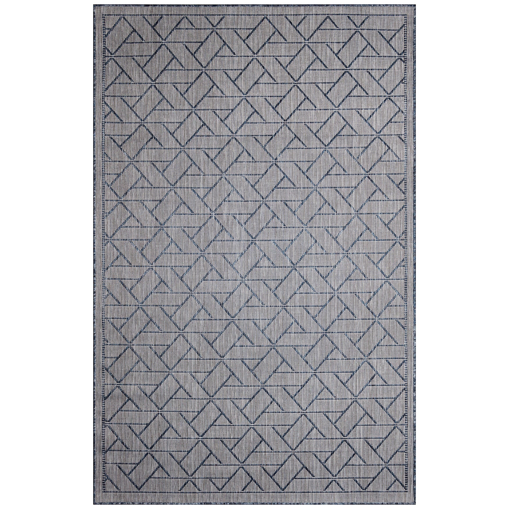 Carmel Pyramid Indoor/Outdoor Area Rug Aqua, NAVY, hi-res image number 0