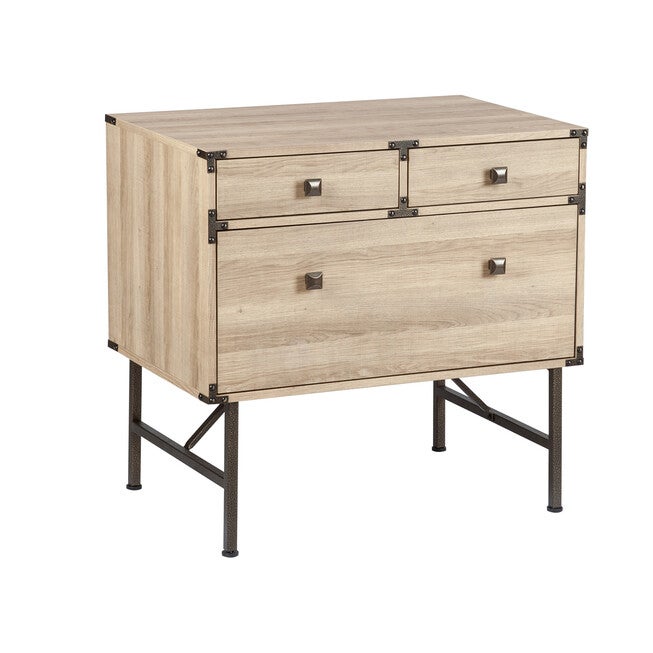 Langer Light Oak Lateral File Drawer File Drawer, , alternate image number null