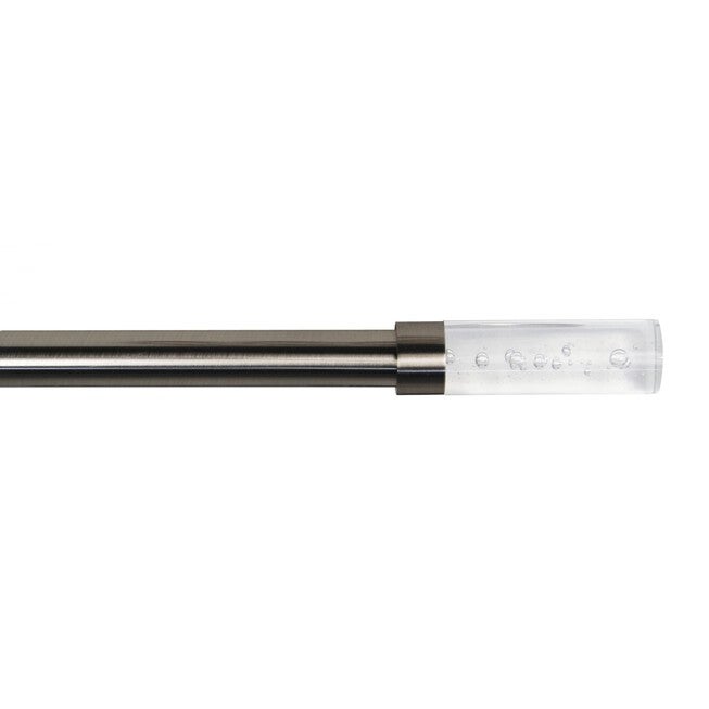 Versailles' Crystale Bubble Finial Rod Set (30in - 78in), BRUSHED NICKEL, hi-res image number null
