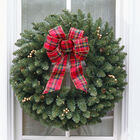 Large Pre-Lit Double-Sided Wreath, GREEN, hi-res image number null