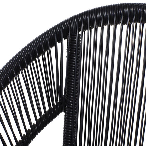 Black Metal Contemporary Outdoor Chair, , alternate image number null