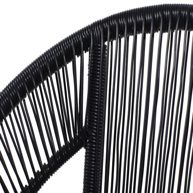 Black Metal Contemporary Outdoor Chair, , alternate image number 4