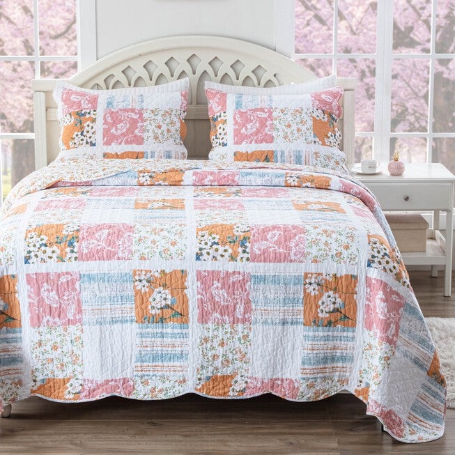 Everly Quilt And Pillow Sham Set, BLUE, hi-res image number null