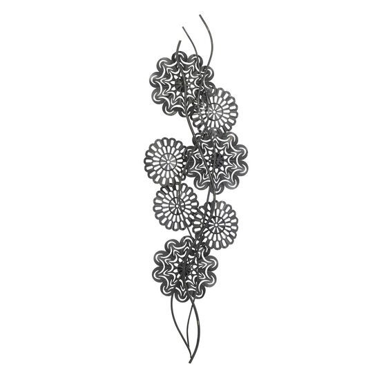 Multi Colored Metal Eclectic Floral Wall Decor, , alternate image number null