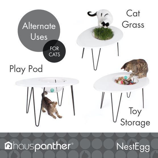 Hauspanther NestEgg - Raised Cat Bed & Side Table, , alternate image number null