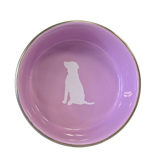 Heavy Stainless Steel Dog Bowl (Lavender), LAVENDER, hi-res image number null