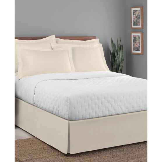 Today's Home Microfiber Tailored Black 14" Bed Skirt, IVORY, hi-res image number null