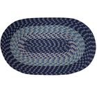 Alpine Braid Collection Reversible Indoor Area Rug, 60" x 96" Oval in Better Trends, NAVY STRIPE, hi-res image number null