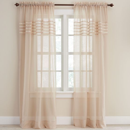 BH Studio® Pleated Voile Rod-Pocket Panel, BH Studio® Pleated Voile Rod-Pocket Panel,