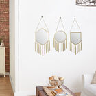 Set Of 3 Gold Metal Farmhouse Wall Mirror, , alternate image number null