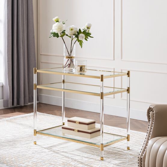 Carling Acrylic Accent Table Living Room Brylane Home