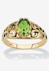Gold over Sterling Silver Open Scrollwork Simulated Birthstone Ring, AUGUST, hi-res image number null