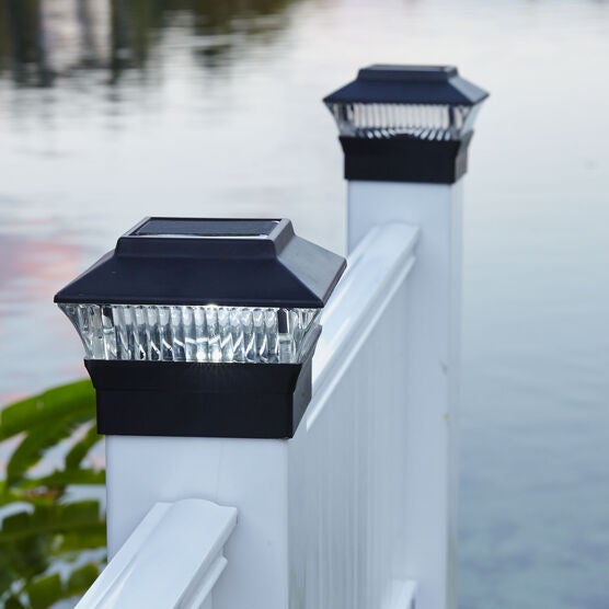 Solar Fence Post Light Outdoor Lighting Brylane Home