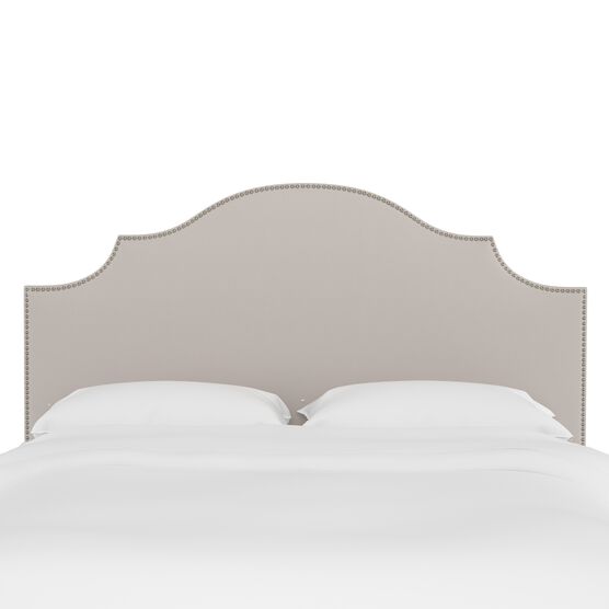Linen Nail Button Notched Headboard, , on-hover image number null