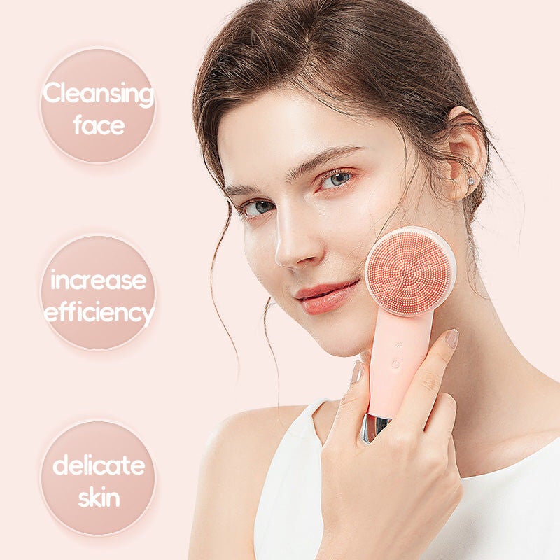 Prospera 2 In 1 Warm Facial Cleansing Brush, PINK, alternate image number 5