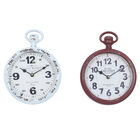 Set Of 2 Multi Colored Metal Vintage Wall Clock, MULTI, hi-res image number null