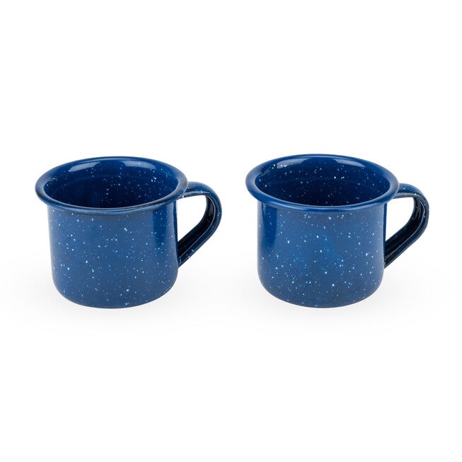 Blue Enamel Shot Glass Set, BLUE, hi-res image number 0