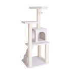 Fleece Covered 53" High Real Wood Cat Tree, , alternate image number null