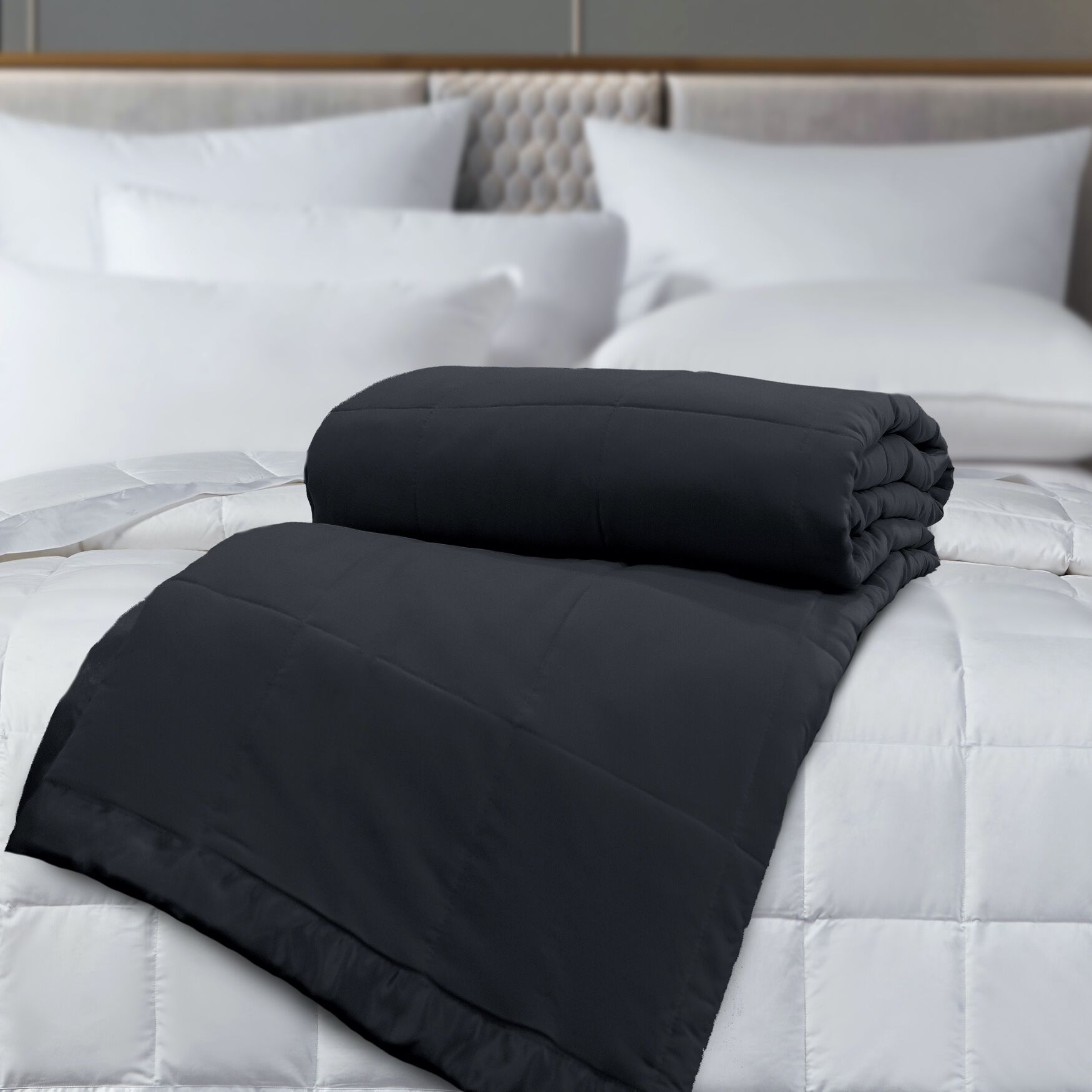Microfiber down throw 2025