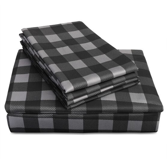 Ecko Buffalo Check Microfiber Sheet Set Sheet Set, , alternate image number null
